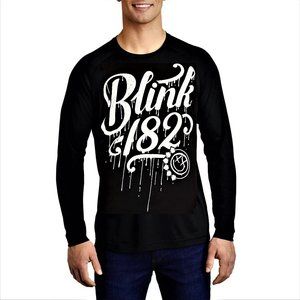 Blink-182 Dripping Logo punk rock Official T-Shirt Raglan Long Sleeve L NWT